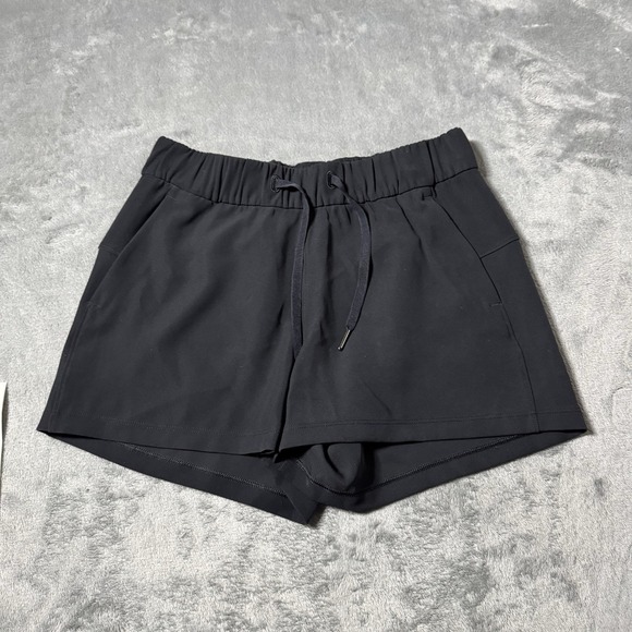 Lululemon LW7ARNS Women's Black 3" On The Fly Woven Short Size 4 Performance - Picture 1 of 8